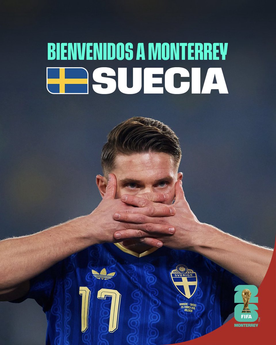 MonterreyFWC26's tweet image. Bienvenidos a la Copa Mundial de la FIFA 2026™️ y a nuestra sede mundialista, la Ciudad de Monterrey, @svenskfotboll ⛰️🇸🇪🤩

Welcome to the FIFA World Cup 2026™️ and to our Host City, Monterrey. ⛰️🇸🇪🤩

#WeAreReady #SomosMonterrey #Somos26