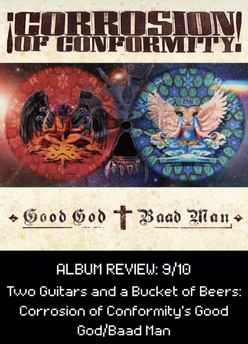 ThisDayInMETAL's tweet image. 🚨Check out our review of the new album from Corrosion of Conformity 🤘

Read our review below

thisdayinmetal.com/two-guitars-an…

What are your thoughts on it—did it live up to the hype or miss the mark?

#CorrosionOfConformity #HeavyMetal #Metal #NewMusic #AlbumReview #MetalCommunity