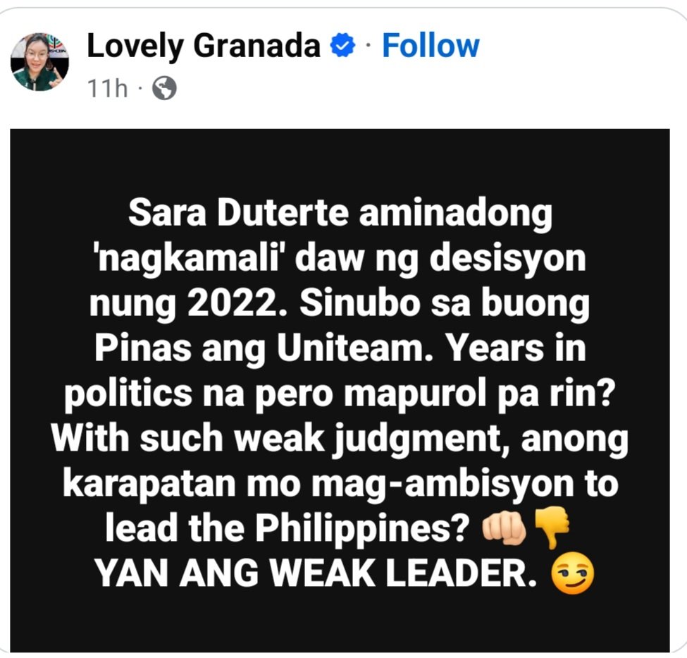 Hindi lang 'weak leader. 'Dumb and corrupt' leader pa. 👊