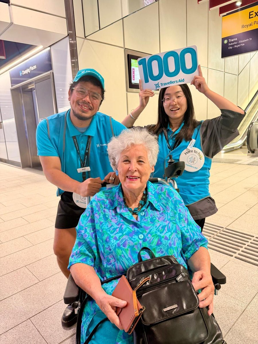 TravellersAid's tweet photo. Today we celebrate over 1,000 assists at the new Parkville Station! With support from the Victorian Government, we can now support people to connect between Parkville Station and the hospitals, making sure Victorians can access medical care using public transport. https://t.co/yfeO4w3wdJ