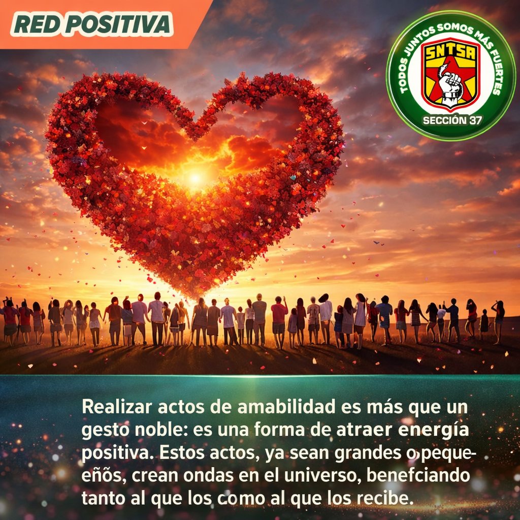 sntsa_37's tweet image. Realizar actos de amabilidad es más que un gesto noble: es una forma de atraer energía positiva.

Cada acción, por pequeña que sea, genera un impacto que beneficia a quienes la reciben y también a quien la practica.

#BienestarIntegral #ActitudPositiva #SNTSA37