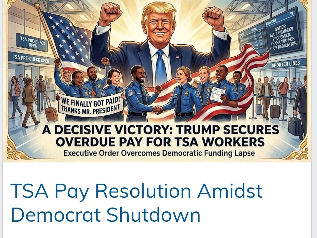 DiamondandSilk's tweet image. While Congress remained at a standstill, President Trump took executive action to bypass the funding lapse and prioritize the men and women keeping our skies safe. Shorter lines and a stabilized workforce—that’s leadership.  #TSA #PresidentTrump #DHS #DiamondandSilk