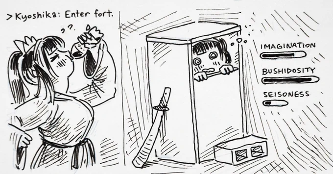 buys new sketchbook, immediately draws terrible Problem Sleuth gag #hndr_fa 