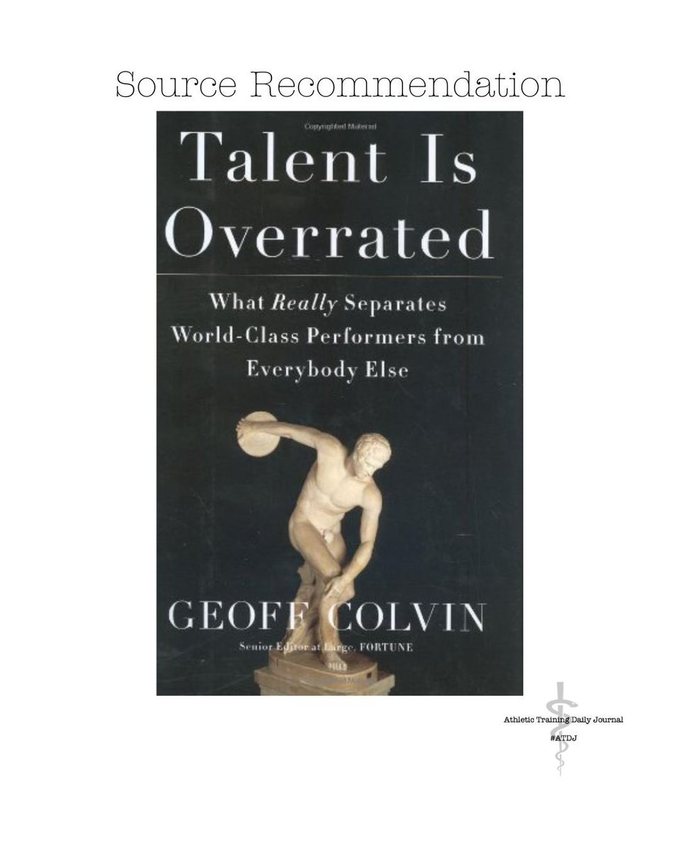 Talent is Overrated-Geoff Colvin

What really separates world-class performers from everybody else

LINK: amzn.to/4uV2X7P 

#ATtwitter #at4all #atcchat #complicatedsimple #reflection #growth #journal #personal #professional #ATimpact #athletictraining #community