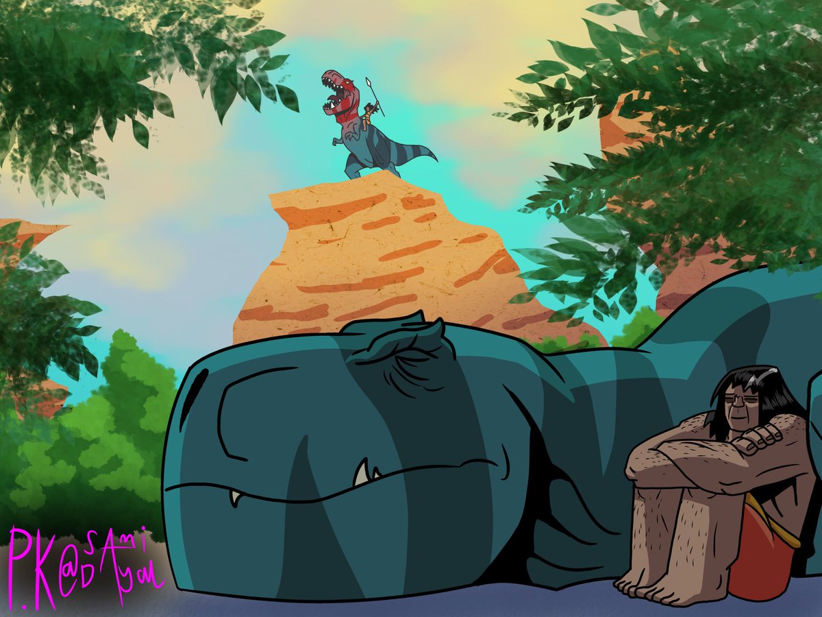 DayalSami's tweet image. Letting go of the past, so we they can have a future 🦖 

#primal #primalseason3 #fanart