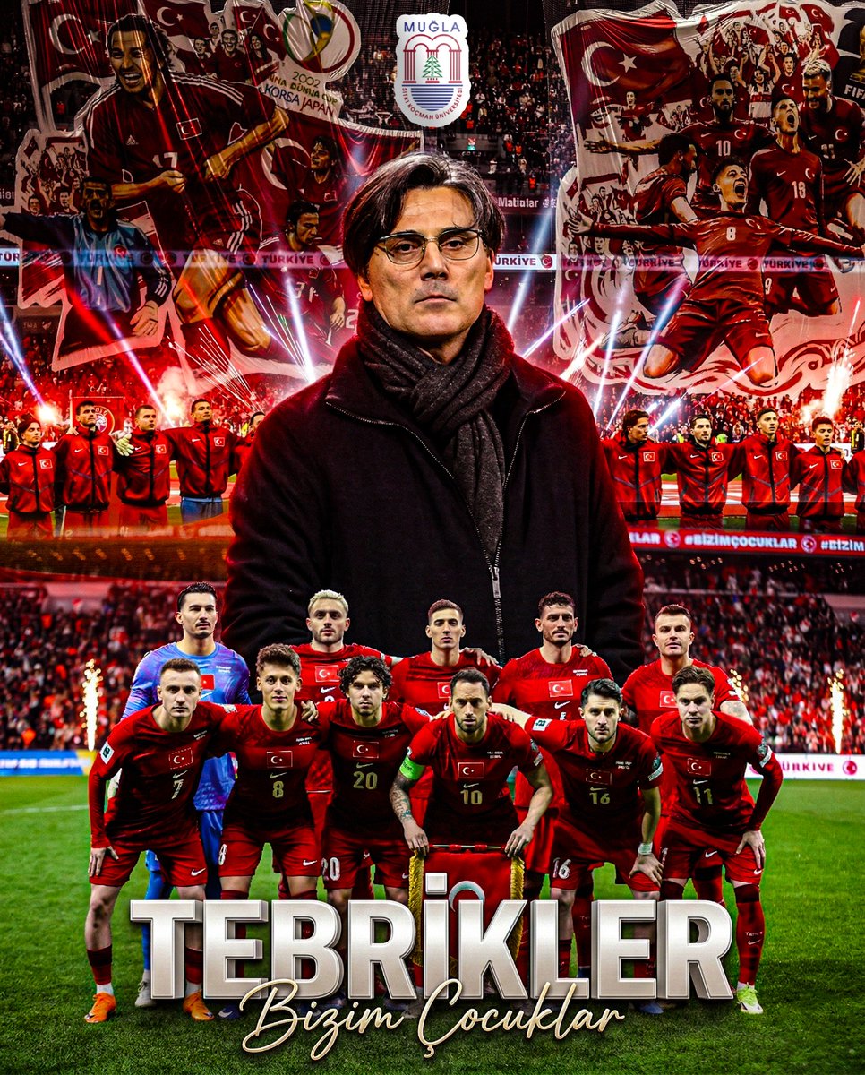 muglaedutr's tweet photo. Tebrikler #BizimÇocuklar🇹🇷🇹🇷

Milli Futbol Takımımız, Kosova karşısında elde ettiği galibiyetle 24 yıllık aradan sonra Dünya Kupası’na katılma hakkı kazandı. 
⚽️⚽️
Bu tarihi başarıda emeği geçen tüm sporcularımızı ve teknik ekibi yürekten kutluyor, ülkemizi en iyi şekilde temsil edeceklerine inanıyoruz.

Nice zaferlere!