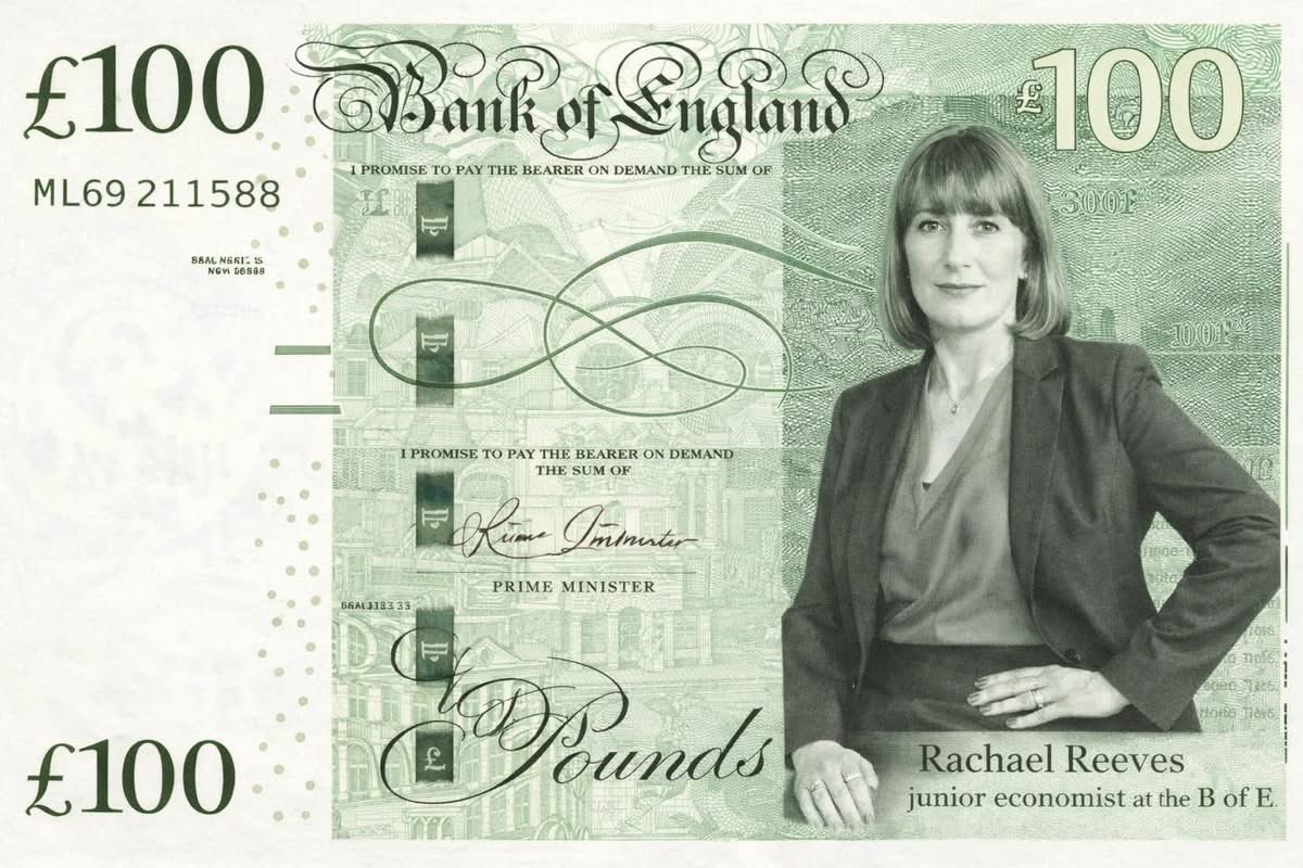 FTA_uk_'s tweet photo. 🚨💷 BREAKING: The Bank of England has announced its first ever £100 note, mirroring Scotland, who first issued £100 notes 330 years ago.

🏦 The new note will honour Rachel Reeves for her “significant contribution” as a junior economist for “nearly a decade” between September 2000 and March 2006.

Nearly a decade.

Five and a half years, for those still using the old maths.

🧮 Officials say the decision reflects Ms Reeves’ outstanding contribution to economic thinking, imaginative accounting, and the ongoing redefinition of basic numbers in public life.

The new note is expected to feature the inscription:

🚩 Rachael Reeves
junior economist at the B of E 🚩

A Bank of England spokesperson said:
“We felt it was only right to commemorate a career of almost-ten-years, in the same spirit that we measure inflation, borrowing, and economic credibility.”

The Treasury is understood to be delighted with the design, describing it as:
“a powerful symbol of value reduction, monetary distortion, and a public insult.”

Economists have welcomed the move, noting that a £100 note will now be essential for anyone hoping to buy half a tank of fuel, pop into a Tesco Local for bread and milk, or secure a weeks supply of heating oil.

🇬🇧 Britain truly is back:
💷 new note,
😵‍💫 old spin,
🤔 and the same contempt for arithmetic.

#RachelReeves
#LeaveNoFarmsBehind 
#CreativeAccounting
#FarmersTakeAction 
#TakingUsForAprilFools
@hmtreasury