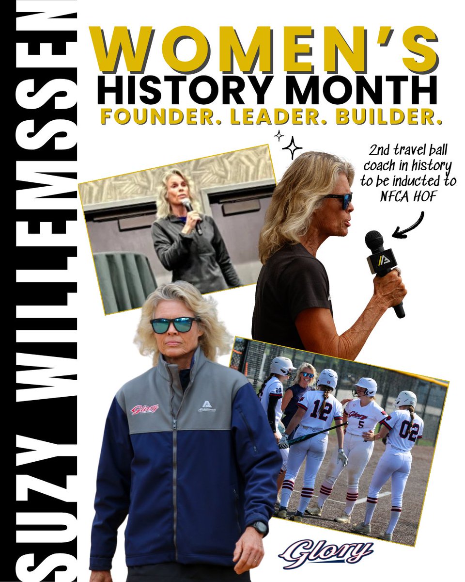 thealliancefp's tweet photo. 🌟 Women’s History Month Spotlight: @SuzyWillemssen 🌟

Leading with purpose. 💛

Hall of Fame coach. Game-changer on and off the field.

Founder of the Strikeout Cancer Camp & Tournament — raising hundreds of thousands to support those in need.

Because when women lead with heart, the impact lasts. 🥎
@VGWillemssen 

#WomensHistoryMonth #AllianceFastpitch