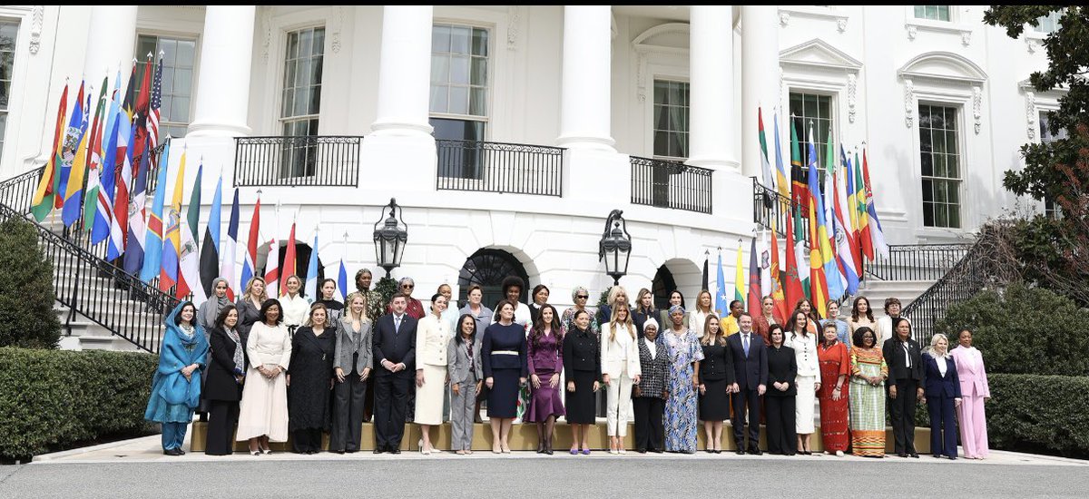 GeorgianEmbassy's tweet photo. Looking back at the successful conclusion of the official visit of the First Lady of Georgia, H.E. Tamar Bagrationi, to Washington, D.C., at the kind invitation of @Flotus, H.E. Melania Trump 🇺🇸. The visit took place within the framework of the global coalition #FosteringtheFutureTogether

During her visit, the First Lady of 🇬🇪 engaged in bilateral meetings with her counterparts from around the world, delivered a keynote address at the White House summit, and paid a visit to the #Georgian Orthodox Church in Washington, D.C., where she presented an icon of Saint George 🙏✨

United by shared values and a common vision — to advance education, well‑being, and a brighter future for our children 🌍