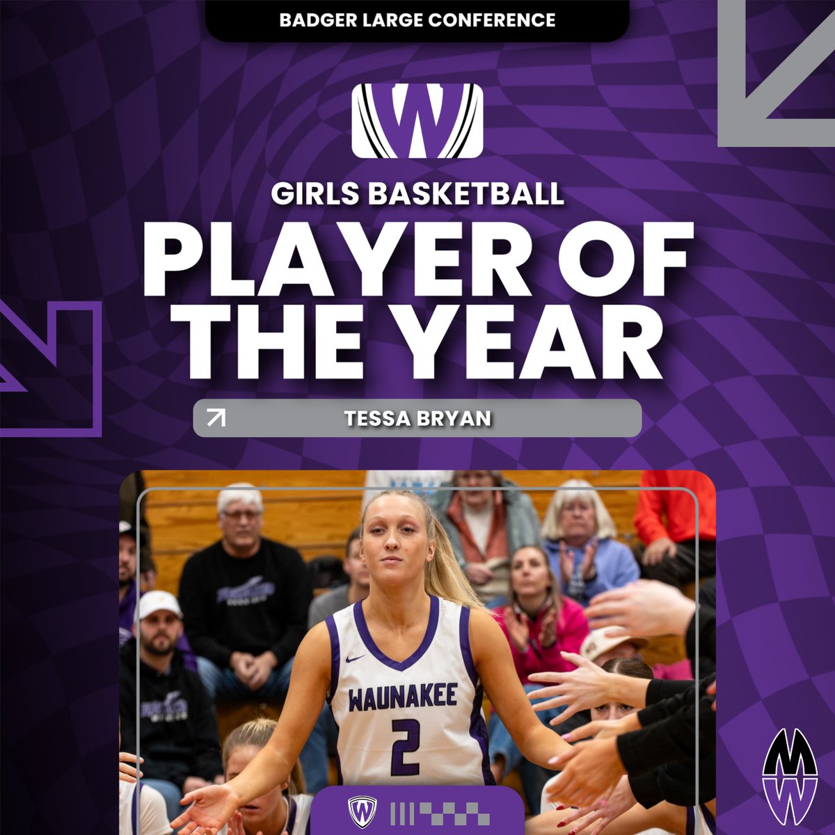 Congrats to Tessa Bryan who was named the 2026 Badger Large Player of the Year for girls basketball!
