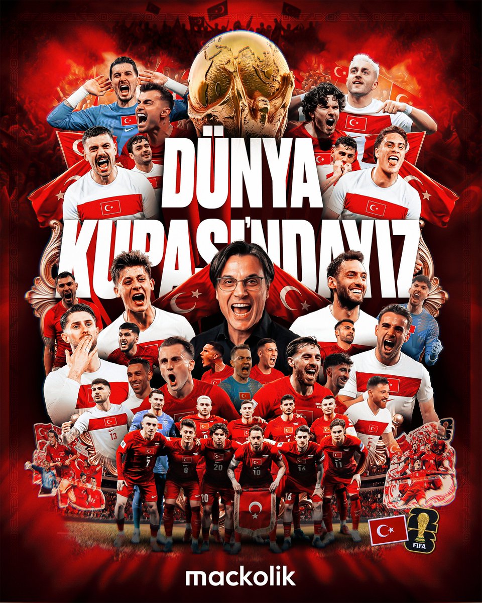 mackolik's tweet photo. 🇹🇷 DÜNYA KUPASI'NA GİDİYORUZ 🇹🇷 https://t.co/SnlXvqQF9K