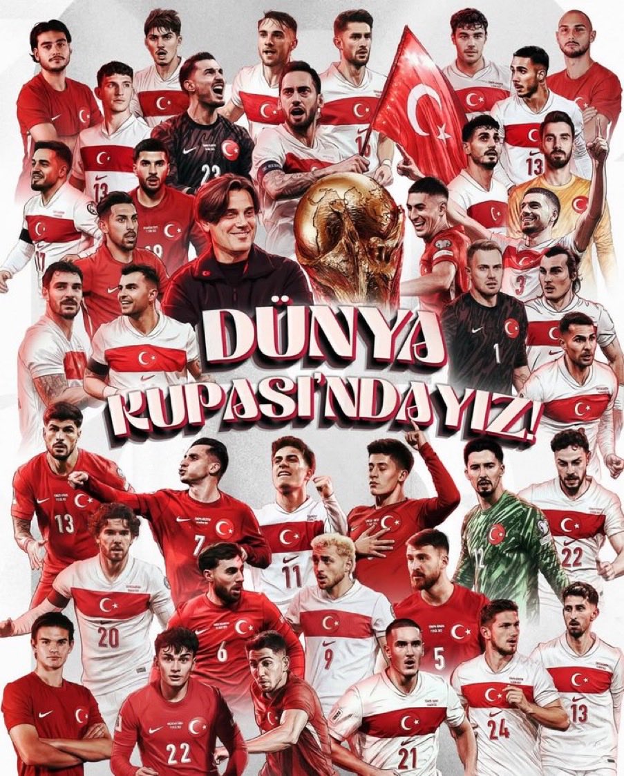 ergunerol_'s tweet photo. Tebrikler #BizimÇocuklar
24 yıl sonra dünya kupasındayız.🇹🇷🇹🇷🇹🇷

 #millitakım👏👏👏 https://t.co/ixQQteqSMk