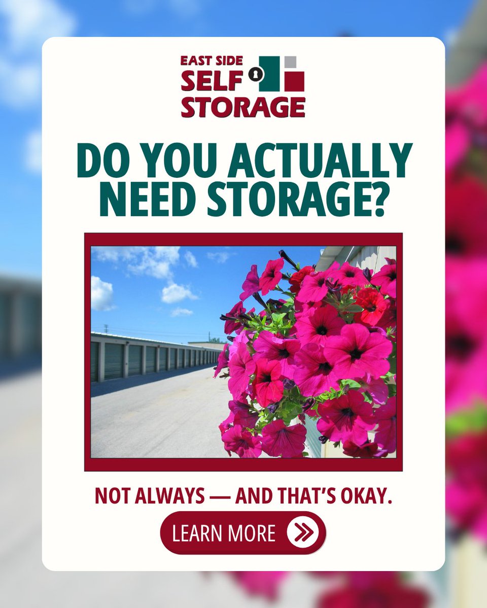 StorageWinnipeg's tweet photo. Storage isn’t for everyone  and that’s okay.
But it helps when you’re moving, downsizing, storing seasonal items, running a business, or going through life changes.
Sometimes you just need more space and more time.
https://t.co/Q5C2pxLxRO
#StorageTips #EastSideSelfStorage https://t.co/cfdQIthROz