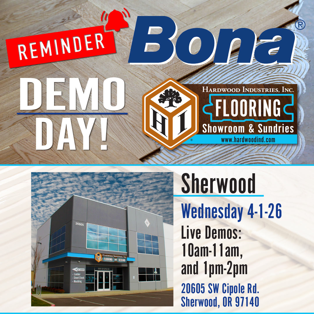 HardWdInd's tweet photo. 📢 REMINDER: Bona adhesive Demo Day Tomorrow @ H.I. Flooring in Sherwood!
Wednesday, 4-1-26.  Live demos from 10am-11am, and 1pm-2pm.
Join us for:
🔹 Live Bona product demos.
🔹 Giveaways!
🔹 And exclusive demo day deals.
For directions: https://t.co/2T04fu1VVg
See you here! https://t.co/6wexdgoMdD