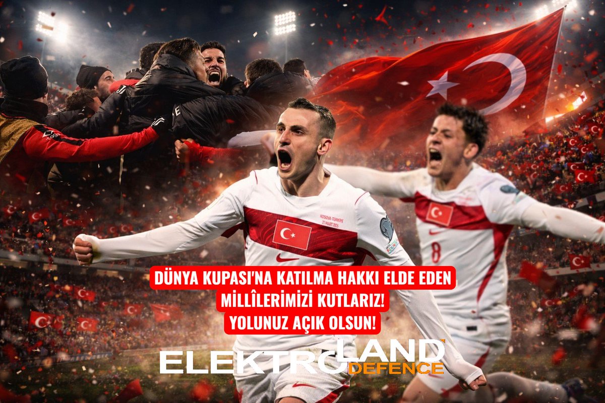 Dünya Kupası'na Katılma Hakkı Elde Eden Millî Takımımızı Kutlarız!
Yolunuz Açık Olsun!

#MillîTakımDünyaKupasında