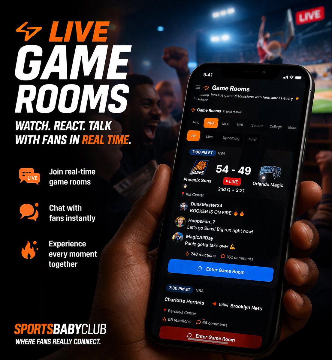 MBZClothing's tweet photo. Live game chats just hit different 🔥

No filters.
No delays.
Just real fans reacting in real time.

Every play. Every reaction. Every argument.

If you not in the game room… you missing everything 👀

Join now → SportsBabyClub https://t.co/pOrNyNxxsU