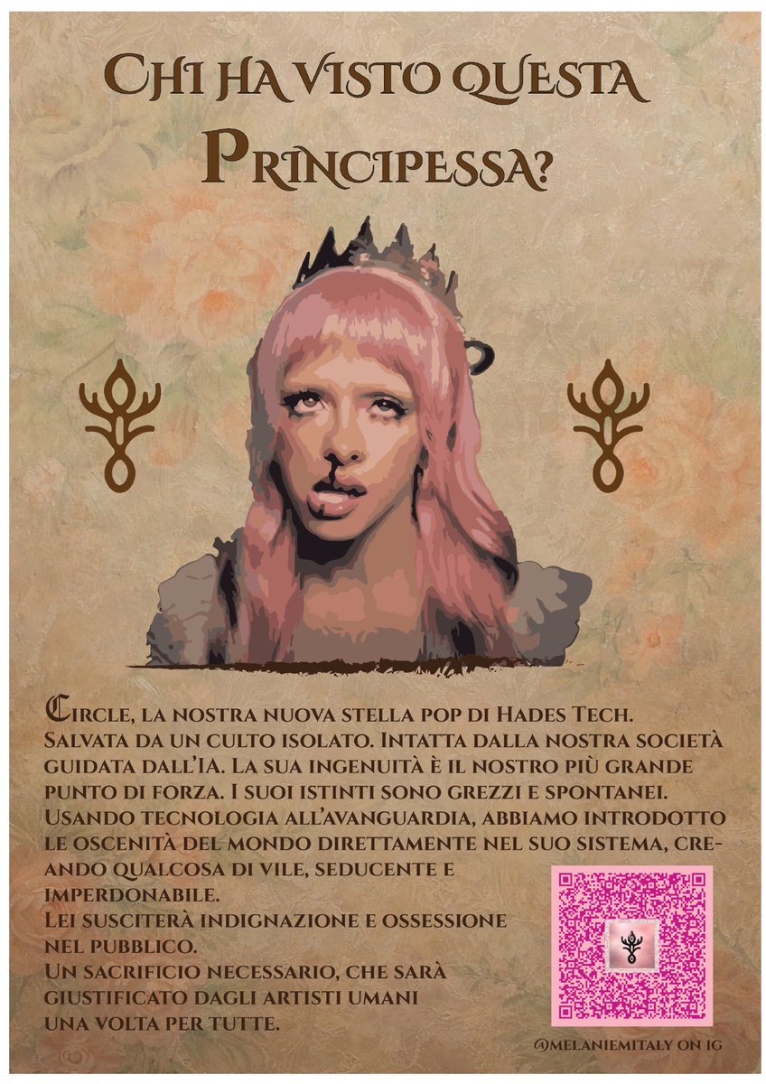 MMelanieItaly's tweet photo. Qualcuno ha visto i volantini di questa principessa in giro?
Il team di Melanie Martinez Italia ha attaccato un po’ di sorprese oggi per il centro di Milano🕯️🩷

Crediti per l’idea dell grafica @srawbrryboy https://t.co/M5SJ6q8CgZ