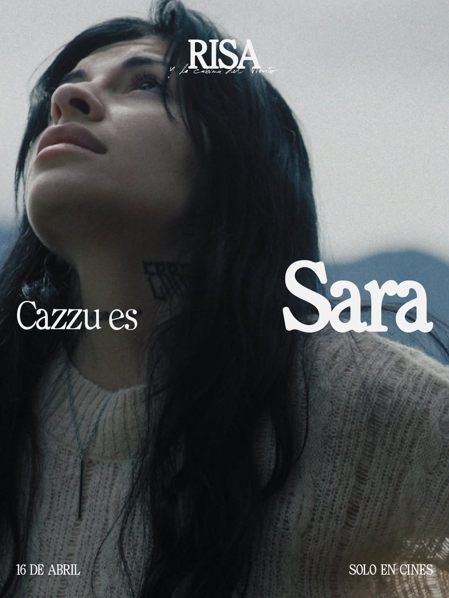 CazzuxSelena's tweet photo. Cazzu es Sara en Risa y la cabina del viento.

Estreno el próximo 16 de abril solo en cines. https://t.co/6RZs8R2L7V