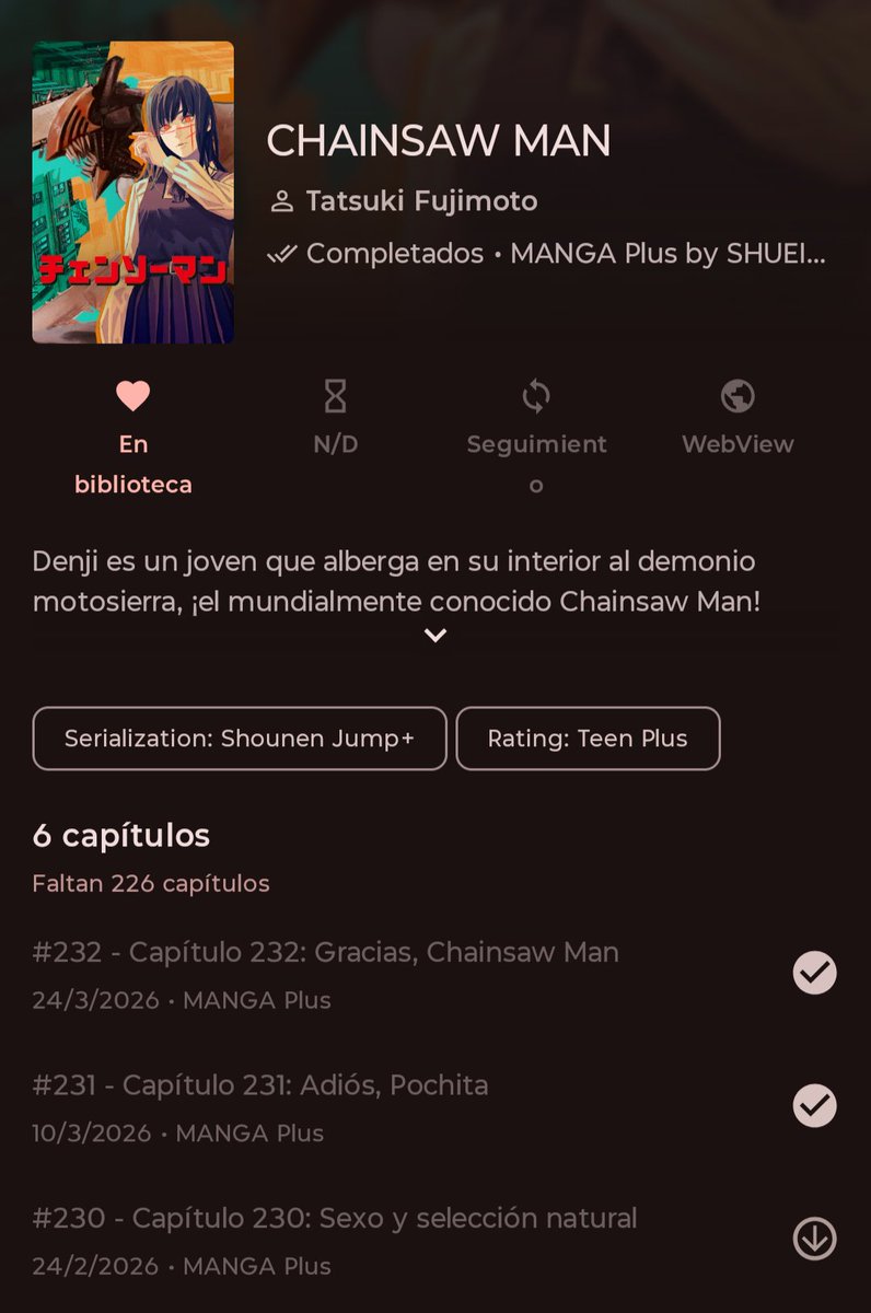 Caigo en que hoy es el primer martes sin un capítulo de Chainsaw Man... La vida es una mierda