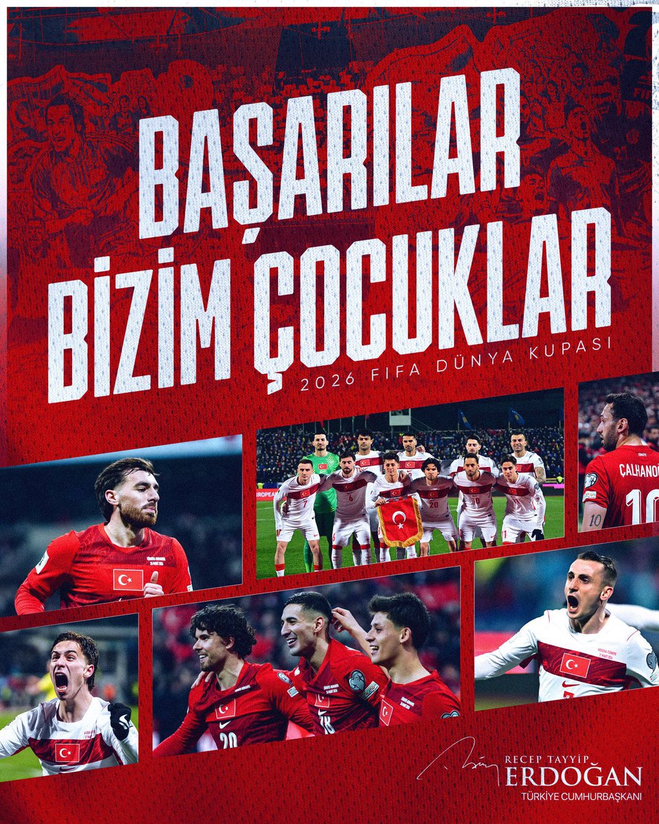 24 Yıl aradan sonra Dünya Kupasına katılan #BizimÇocuklar 'a başarılar...

#WolrdCup2026
