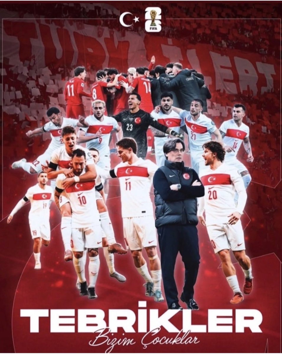 cobanoglu_can's tweet photo. Vee,24yıl sonra yine tarih yazmak için Dünya kupasına katılıyoruz.
2002de içinde bulunduğum kadromuzla Türkiye’mize yaşattığımız sevinç ve mutluluğu yine yaşatacakları inancıyla,emeği geçen tüm çalışanlara,sonuna kadar mücadele  eden futbolcularımıza,Montella’ya tebrik ve tşklr🇹🇷 https://t.co/AIiJW8j2PB