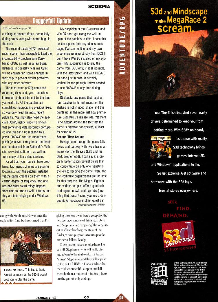 Shard01464880's tweet photo. @majuular I found Scorpia's review of Harvester. Computer Gaming World 150 (1997) https://t.co/VG0PwupjID