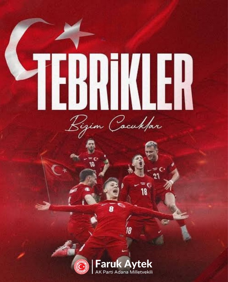 farukaytek's tweet photo. 2026 Dünya Kupası play-off finalinde Kosova’yı mağlup ederek Dünya Kupası finallerine katılmaya hak kazanan A Millî Futbol Takımımızı, #BizimÇocuklar’ı gönülden tebrik ediyorum. 🇹🇷 https://t.co/fXGhnCLD46