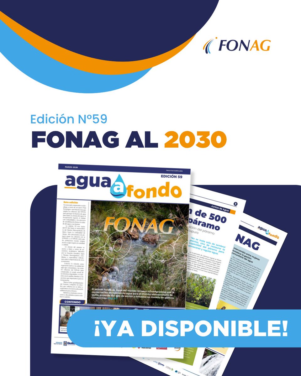 FONAG | El primer Fondo de Agua del mundo tweet media