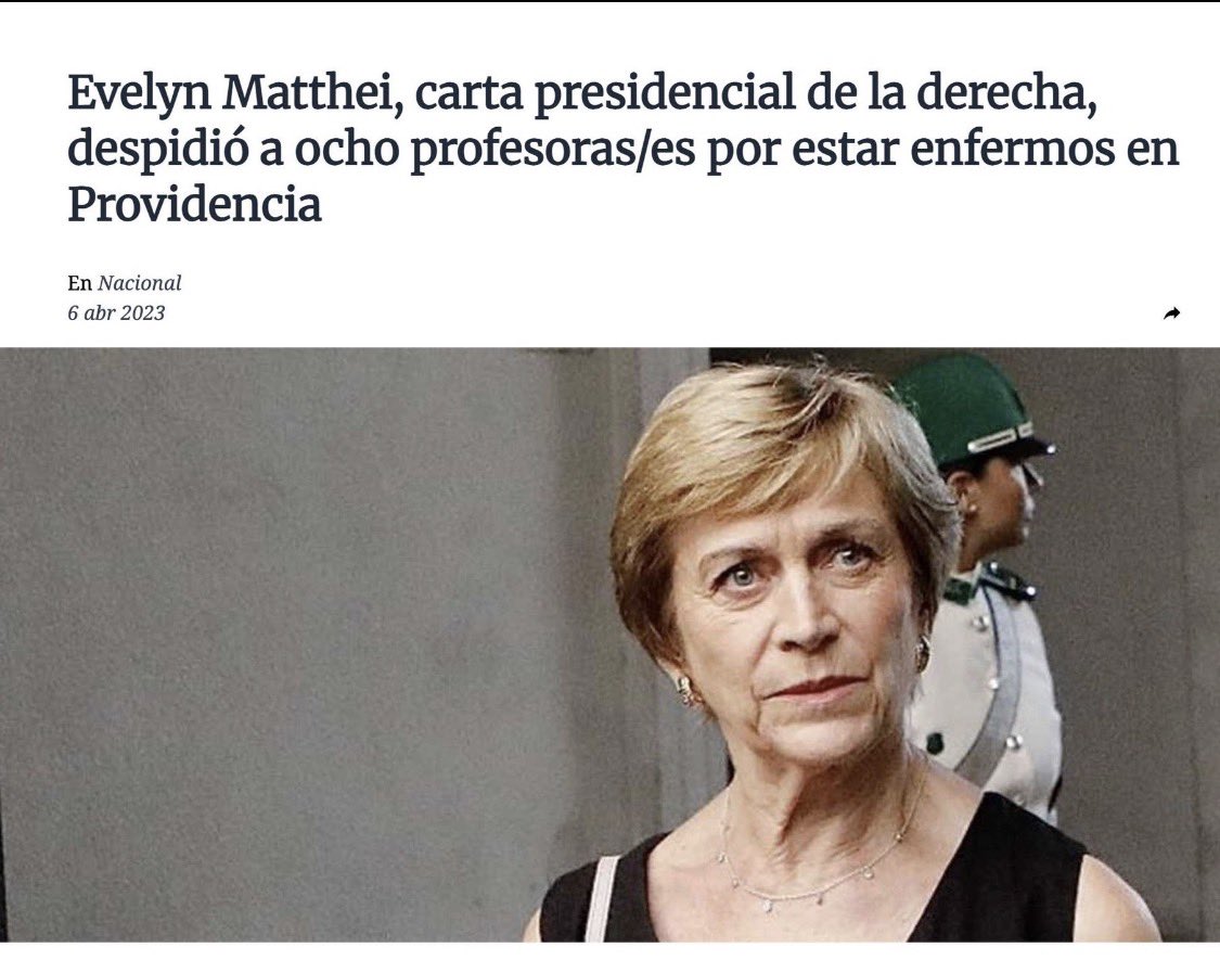 <a href="/MjGaticaB/">María José Gatica Bertin</a> <a href="/MinistraMarin/">Judith Marin</a> No te vimos con pataleta cuando tú candidata tomó decisiones no por uno, sino por varios!