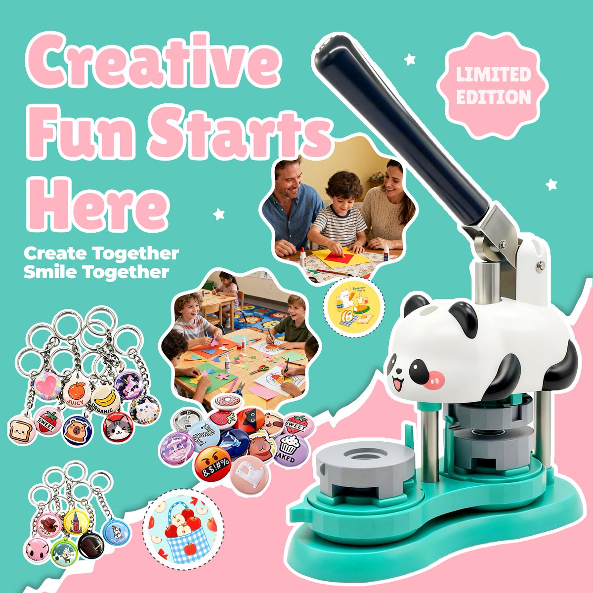 ChiButtons's tweet photo. Something PANDA-tastic is landing at ChiButtons! 📷📷
Our brand new Panda Button Machine is officially joining the family soon. We’re obsessed with this cute look, but we want to know... Do you love it as much as we do? 📷📷 https://t.co/kihhWW6l43