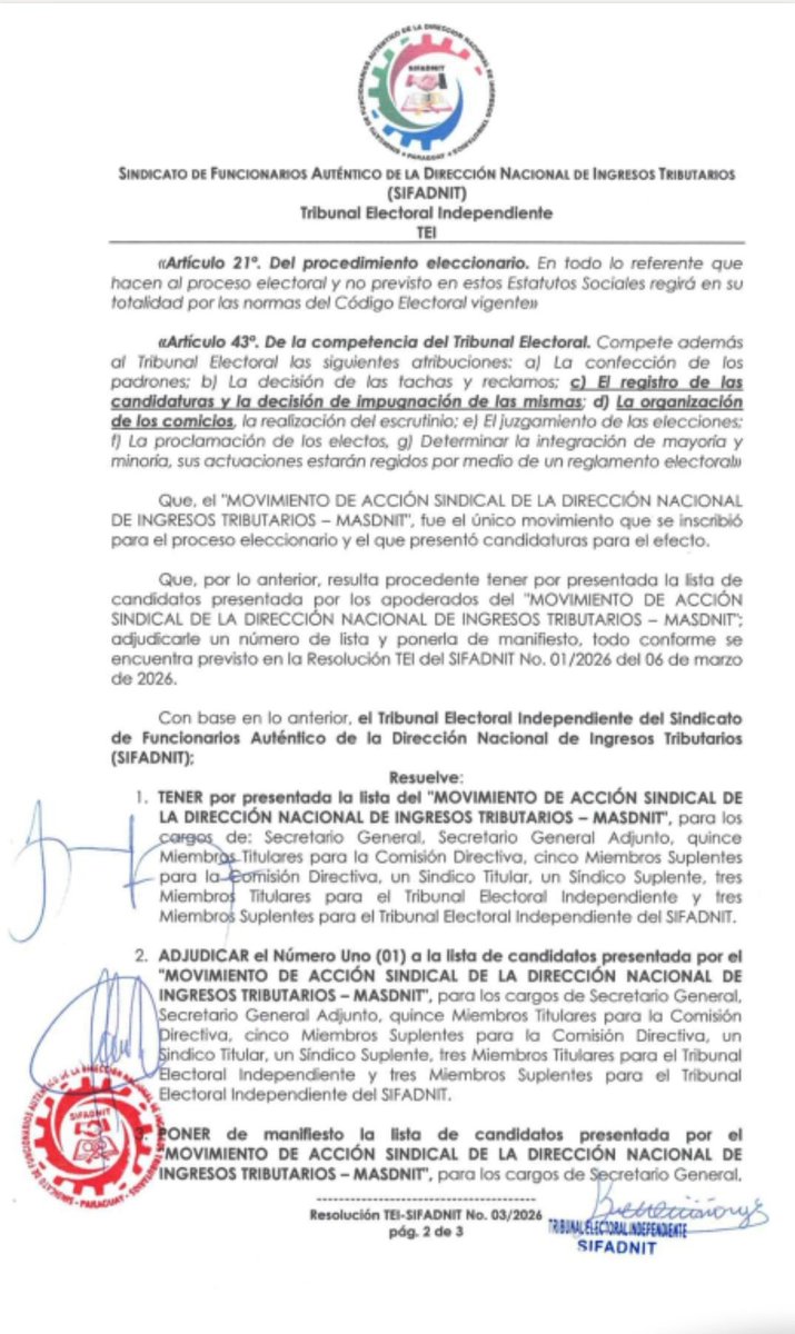 SIFADNIT PARAGUAY🇵🇾 tweet media