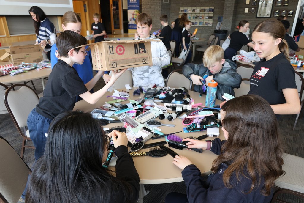 HSPknights's tweet photo. Here are a few photos from today's HOPE Squad gathering where they put together hygiene kits for veterans at the VA! HOPE squad members from all the elementary schools including a few from the high school gathered together to create these today! Check them out! https://t.co/eGamDFUk8Z