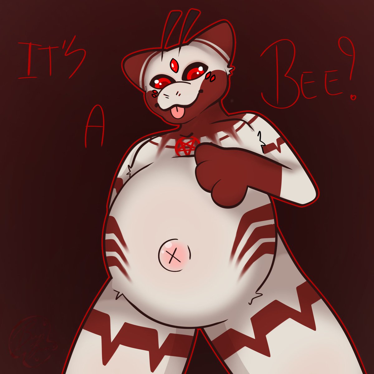 RSmits's tweet photo. Preggo gift art (comms open) https://t.co/cwCQd7frTP