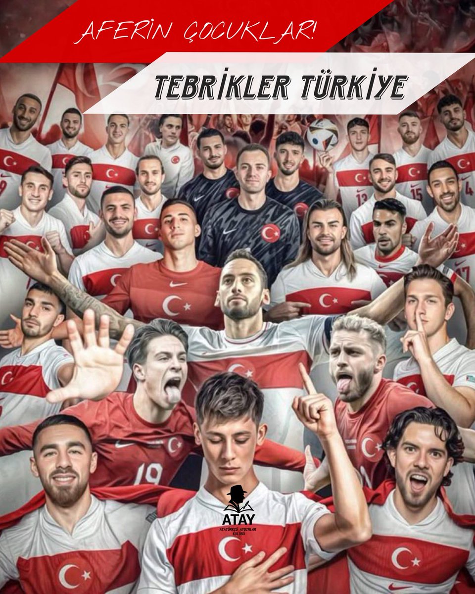 Ataykoeln's tweet photo. Milli takımımızı 2026 Dünya Kupası’na katılma başarısından dolayı yürekten tebrik ediyoruz. 🇹🇷
Bu gururu bize yaşattığınız için teşekkürler.

#ATAY #Millitakım #Türkiye #Atatürk #türkiyecumhuriyeti https://t.co/PTRhSIpvNP