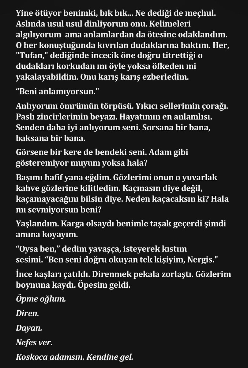 BirNergisTufani's tweet photo. TUFANIN AĞZINDAN ALINTI OKUMAK MII? NEEE!
#birnergistufanı #bnt #wattpad #kitappad #darkromance #kitap https://t.co/dkdNi64Kdk