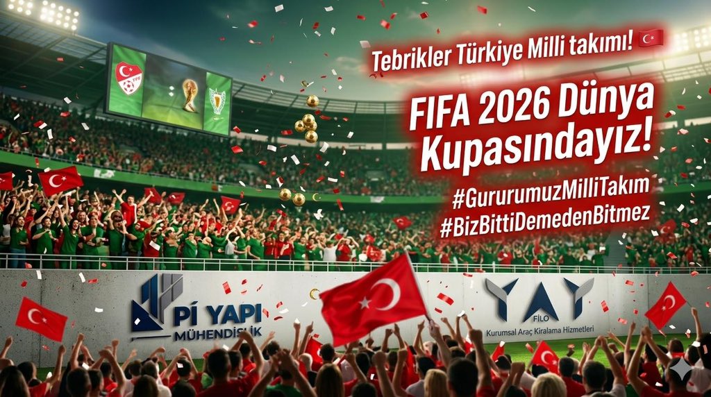 SGYavuz's tweet photo. Dünün Çocukları, Bugünün Kahramanları... A Millî Takımımız, 24 yıl sonra Dünya Kupası'nda

DUYUN SESİMİZİ, İŞTE BU #BizimÇocuklar’ın AYAK SESLERİ 🔉

#BizimÇocuklar🇹🇷 | #FIFAWorldCup | #TürkÖndeTürkİleri https://t.co/tot3xxic1M