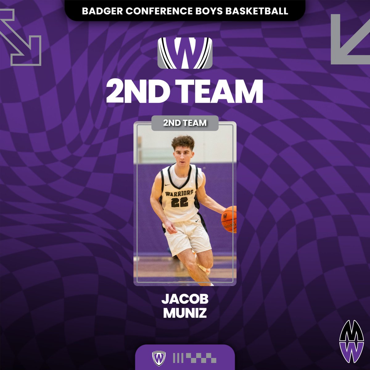Congratulations to Jacob Muniz on earning 2nd-team all-conference honors for boys basketball!