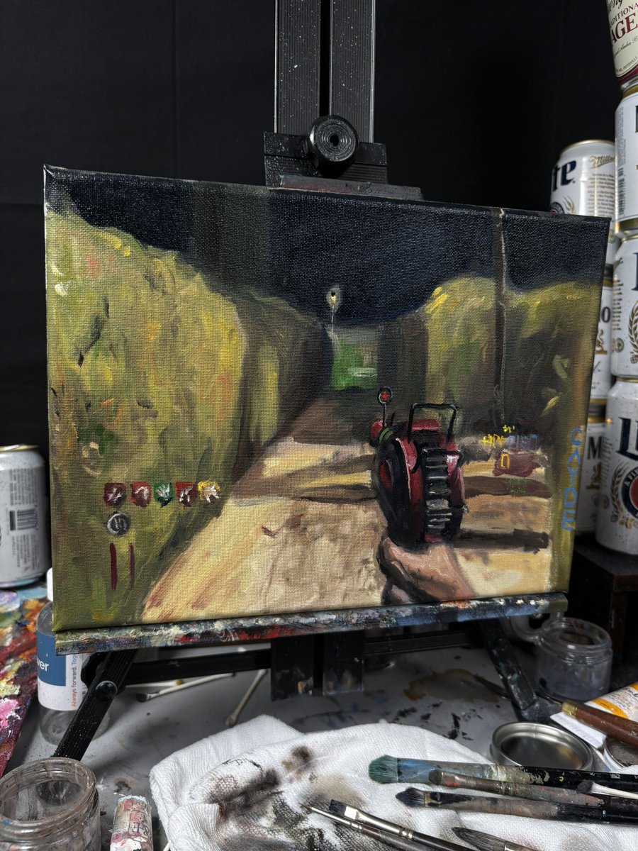 Every time I sit down to paint I’m completely ass naked and I pick the crumbs out of my butt