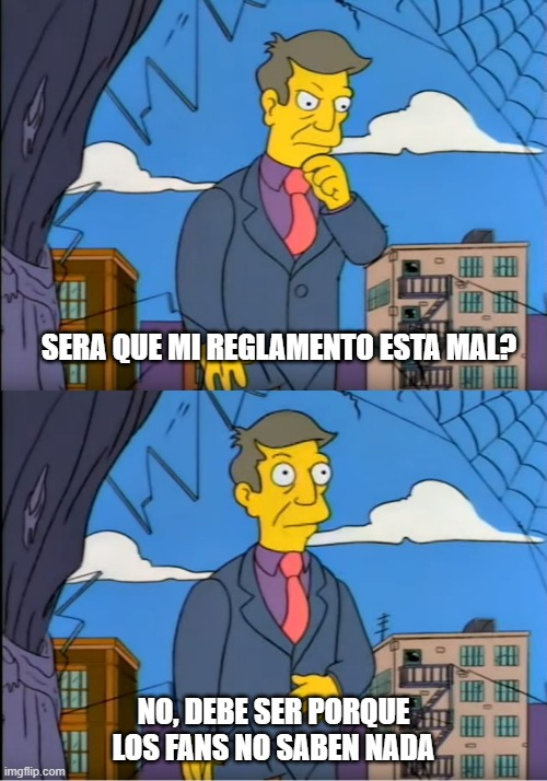 Tenes:

-Criticas de los pilotos.
-Criticas de los equipos.
-Criticas de los fans.
-Baja de la audiencia.
-Un piloto que salió cojeando.

La FIA: