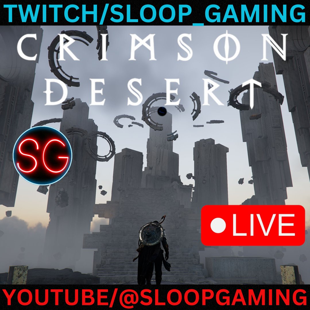 Sloop_Gaming's tweet photo. GOING🔴LIVE! Crimson Desert
DROPS ENABLED #twitch
"Chat is my fav NPC!"
#crimsondesert #gaming #sloopgaming
Come visit at https://t.co/joZIS5z9rq
or https://t.co/XHVeEpLuxB https://t.co/5szfPkuKSk