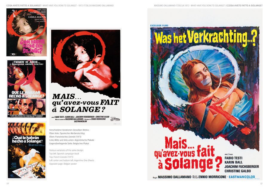 CineploitDiscs's tweet photo. The new Volume of the GIALLO POSTER BOOK Presale in our Online Store which will be out April 20th https://t.co/VlSRFwrrEw GIALLO MOVIE POSTERS Volume 3 1972 – 1974 21 × 29.7 cm, 244 pages, full colour, softcover More than 300 posters over 80 #gialli
bilingual GermanEnglish https://t.co/bJnNXxCFx9