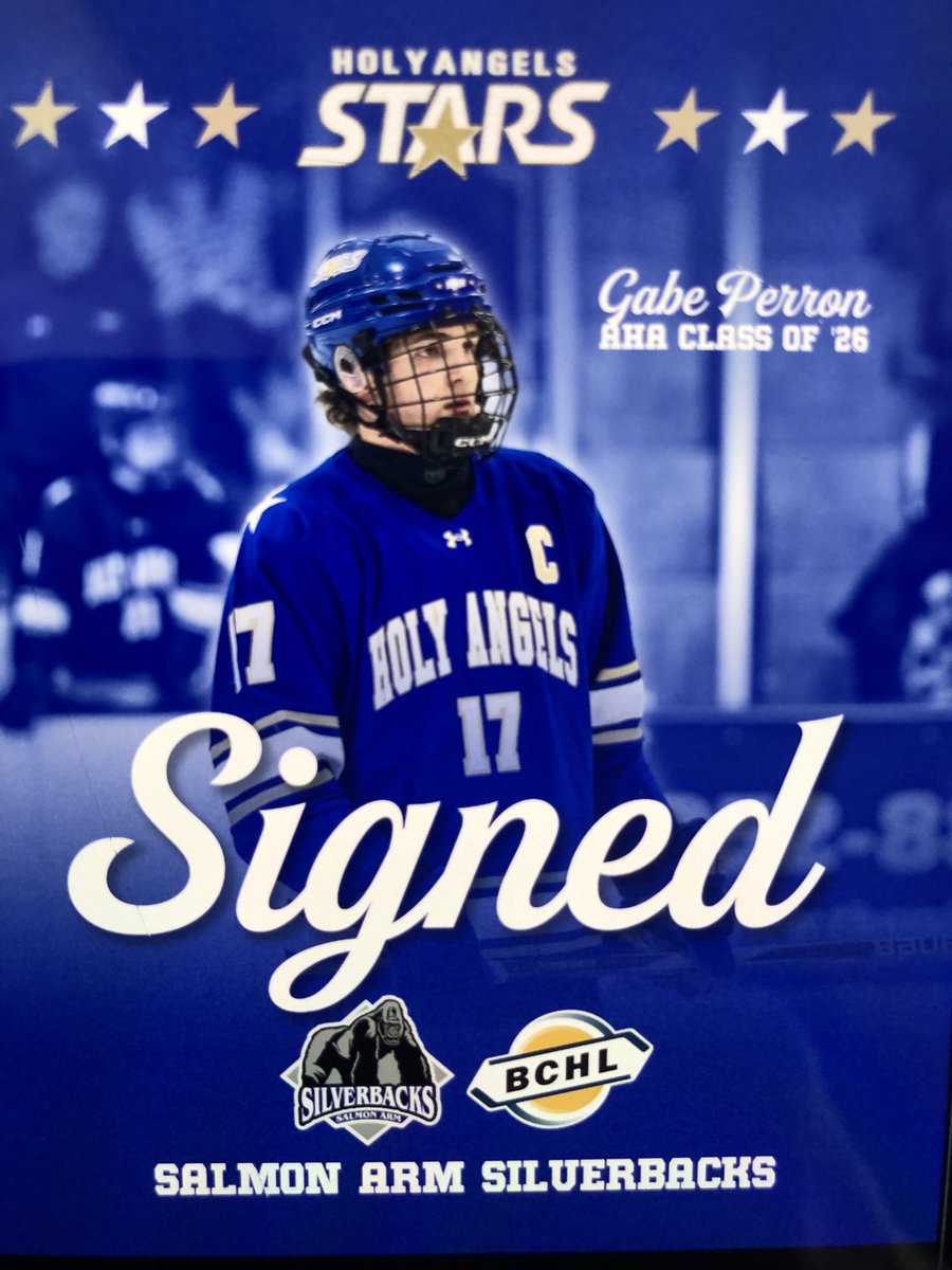 Congrats to Stars Sr D Gabe Perron on signing a tender with Salmon Arm of the BCHL!  #stars #poundtherock <a href="/YouthHockeyHub/">YHH</a> <a href="/MNHockeyLife/">MNHockeyLife</a> <a href="/MNHockeyStar/">Dave Spehar</a>