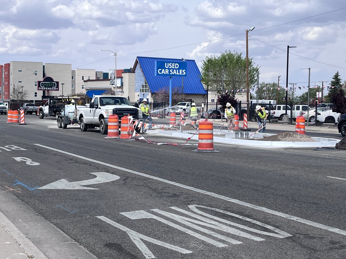 abqdmd's tweet photo. Notice the construction on East Central? That’s our new HAWK signal, which will allow people to cross Central easily very soon! https://t.co/ZT7JcCua5N