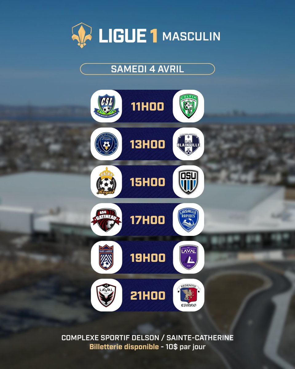 LS_PRO_QC's tweet photo. La saison 2026 de LS PRO démarre officiellement cette fin de semaine avec la 1ère journée de Ligue 1 Québec. 🤩

12 MATCHS sur 2 JOURS, au même endroit, découvrez le programme.🍿

🎟️ Billets disponibles : https://t.co/OmCeazncEy https://t.co/vjmFEhzwk0