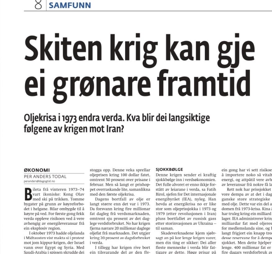 HerdisHelle's tweet photo. Eg grip meg stadig i å sakne Jon Hustad når eg les @dagogtid, og no ha vel du gitt deg også @Anduril100. https://t.co/EQQIupUQsJ