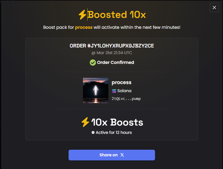 just paid for a 10x boost trust the $process 🚀 bond time ...