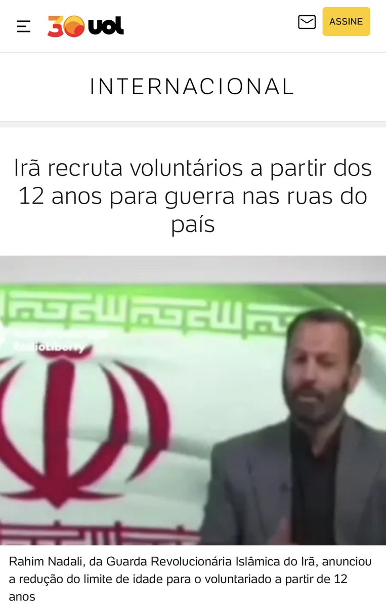 brmariafernanda's tweet photo. Crianças de 12 anos estão sendo recrutadas para a guerra no Irã. 
A ditadura iraniana ao invés de se render, parar de financiar o terrorismo no mundo, prefere sacrificar suas próprias crianças, seu próprio futuro… cadê os “defensores dos direitos humanos” agora? https://t.co/IeGRwMvCb0