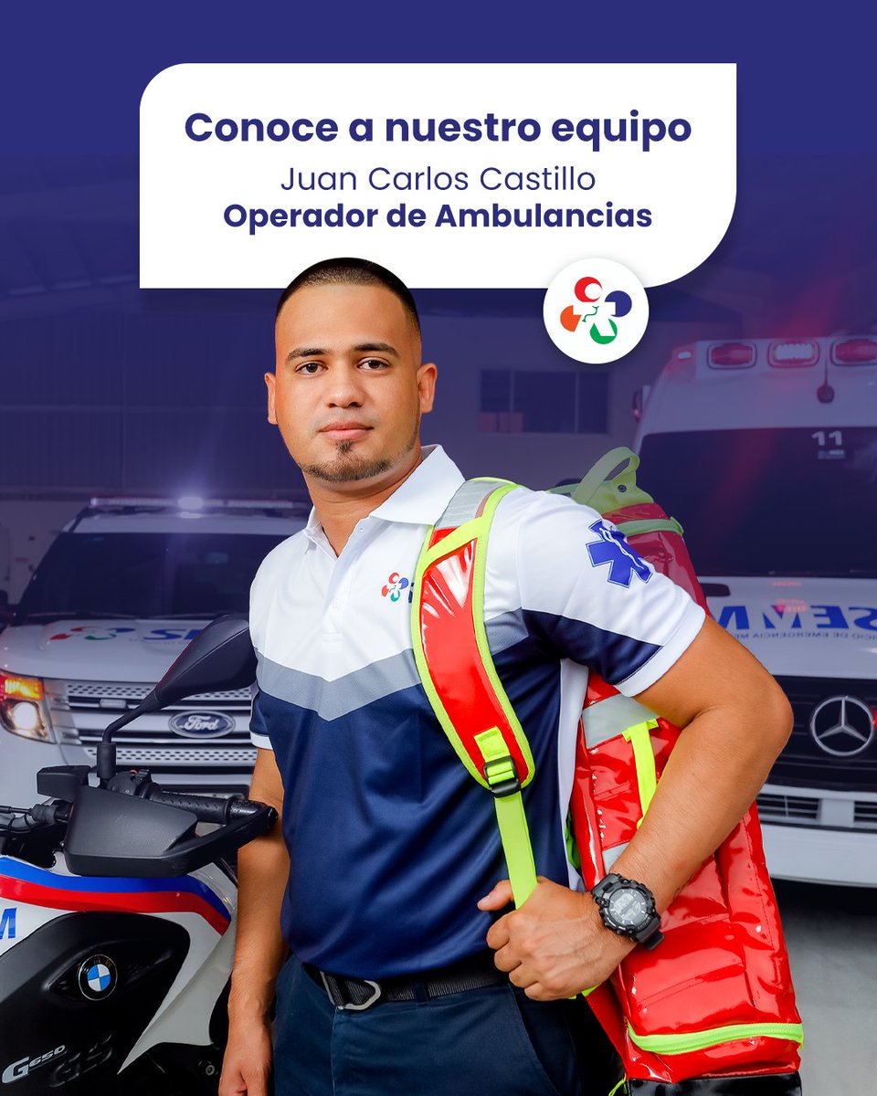 Conoce a quienes están detrás de cada respuesta oportuna.
Juan Carlos Castillo - Operador de Ambulancias
En SEMM, contamos con profesionales capacitados y comprometidos para actuar cuando más se necesita 🚑

📞 Afíliate hoy. 366-0122 | WhatsApp 6618-4122