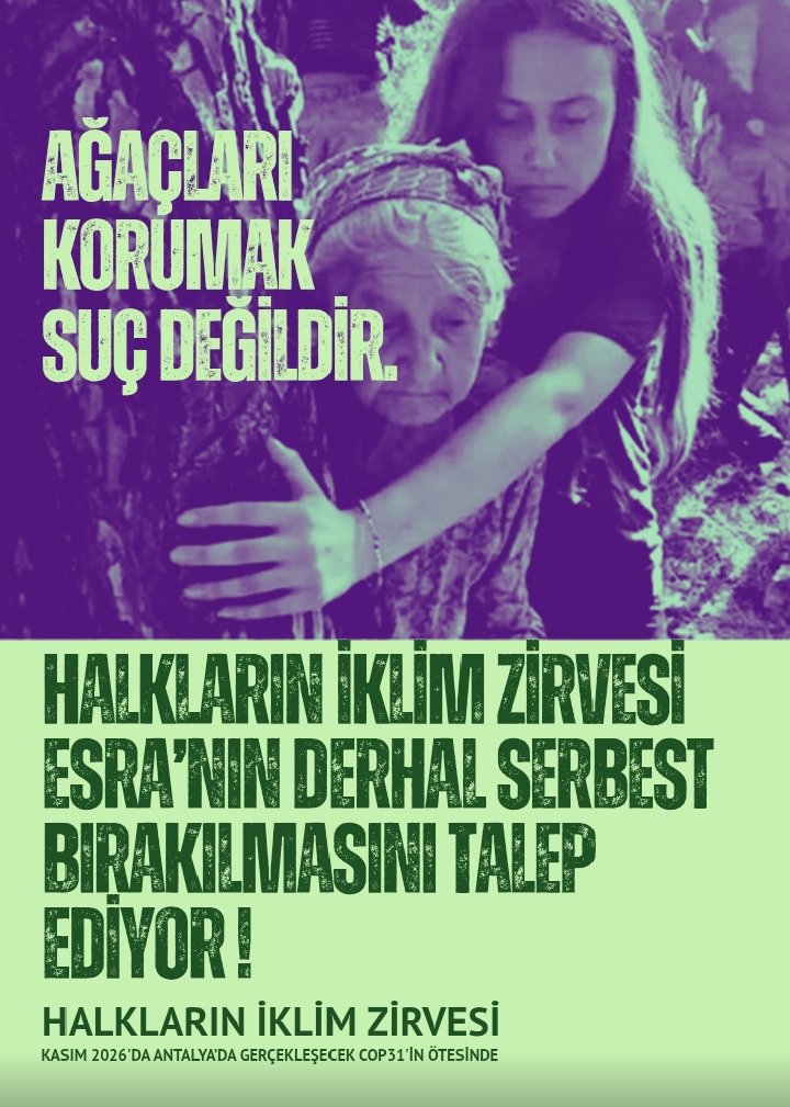 Muğla İkizköy'de acele kamulaştırmaya karşı direnen yaşam savunucusu Esra Işık'ın mücadelesini sonuna kadar destekliyoruz. Yaşamdan, adaletten, eşitlikten yana durmaya devam edeceğiz. Esra yalnız değil, mücadelemiz ortak, kararlılığımız büyük. Kabul etmiyoruz, vazgeçmiyoruz!