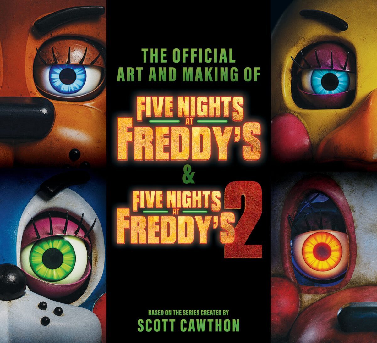 Helpy_News's tweet photo. ‘FNAF: The Art and Making of the Movies'  é um livro de bastidores DOS 2 FILMES DE FNAF!

Ele contém:

Entrevistas com o designer Marc Fisichella e o dublê de Freddy Kevin Foster;

Fotos dos bastidores, figurinos, pizzaria, design dos animatronics e muito mais!

O livro lança em 3 de novembro de 2026!